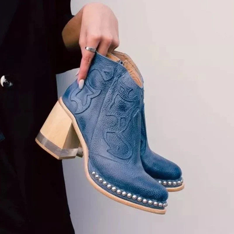 VIRGINIA™ | BOTAS DE PIEL BORDADAS