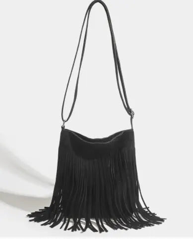 ZAHARA™ | BOLSO DE CUERO CON FLECOS Edición Limitada BearsFoots®
