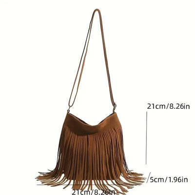 ZAHARA™ | BOLSO DE CUERO CON FLECOS Edición Limitada BearsFoots®