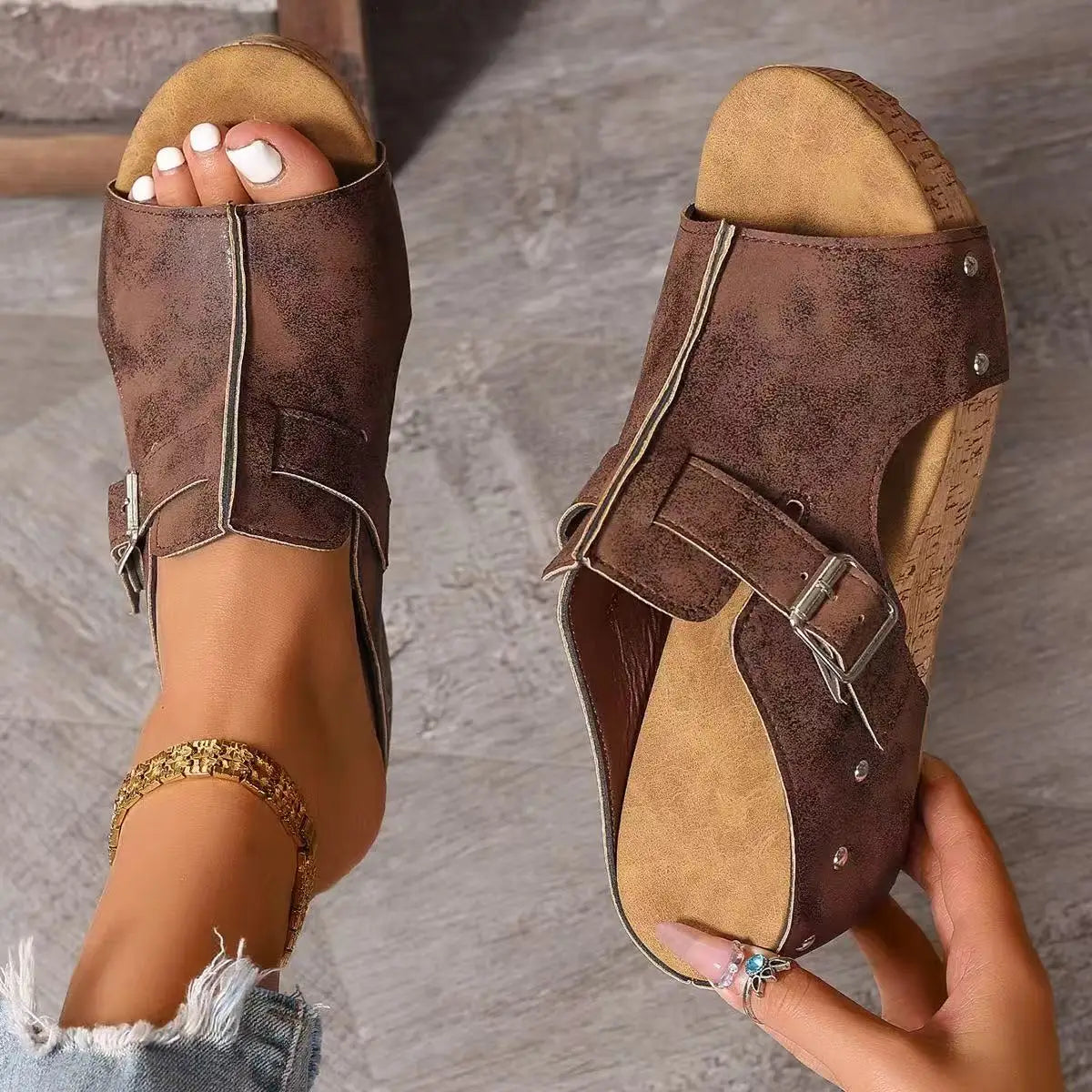 MARBELLA™ | SANDALIA ORTOPÉDICA DE CUERO SUAVE