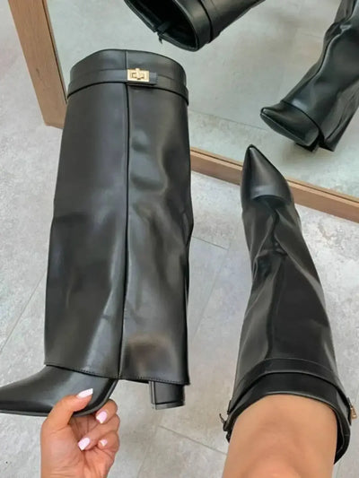 BARCELONA™ | BOTAS ALTAS DE CUERO PARA MUJER Edición Limitada BearsFoots®