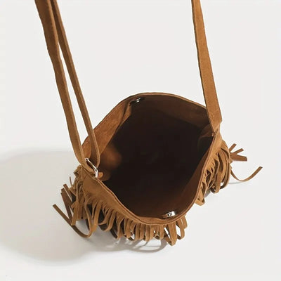 ZAHARA™ | BOLSO DE CUERO CON FLECOS Edición Limitada BearsFoots®
